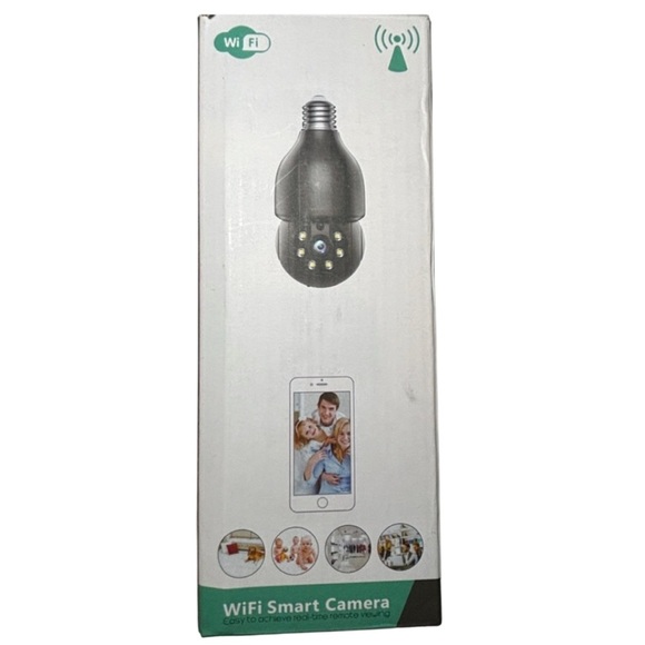 WiFi Light Bulb Security Camera with Night Vision Motion Detection Two-Way Audio - Picture 1 of 4